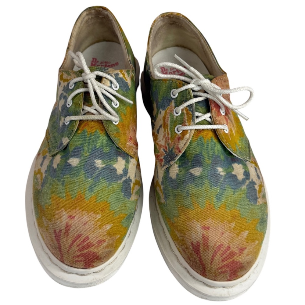 Dr. Martens Lester V Floral Canvas Oxford Shoes Vegan AirWair Size 7